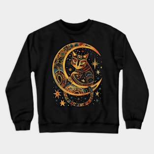 Cat Skull Imagery Crewneck Sweatshirt